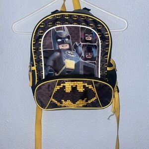 Batman Themed Backpack with Yellow Accents